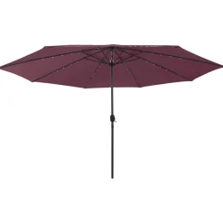 Maison Exclusive Parasols, Voiles D’Ombrage | - Parasol de jardin à 3 niveaux avec mât en aluminium vert