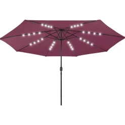 Maison Exclusive Parasols, Voiles D’Ombrage | - Parasol de jardin à 3 niveaux avec mât en aluminium vert