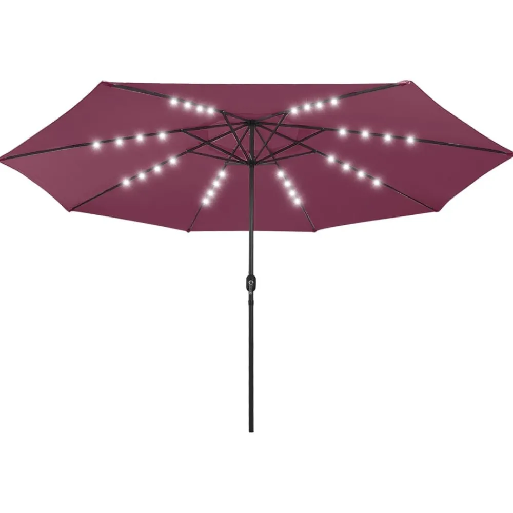 Maison Exclusive Parasols, Voiles D’Ombrage | - Parasol de jardin à 3 niveaux avec mât en aluminium vert