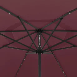 Maison Exclusive Parasols, Voiles D’Ombrage | - Parasol de jardin à 3 niveaux avec mât en aluminium vert