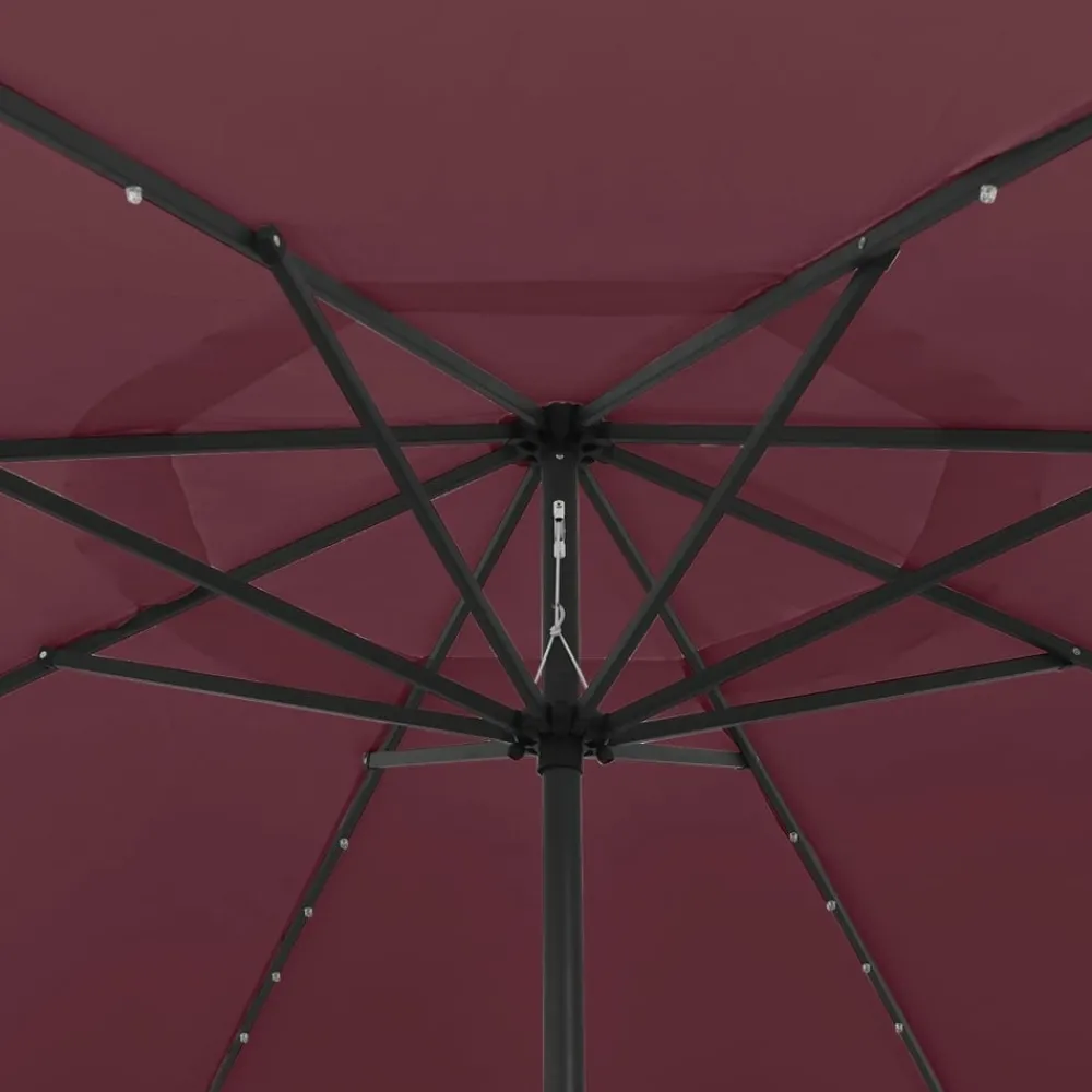 Maison Exclusive Parasols, Voiles D’Ombrage | - Parasol de jardin à 3 niveaux avec mât en aluminium vert