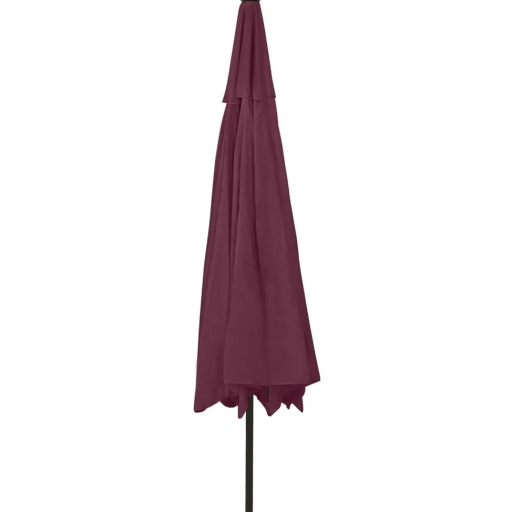 Maison Exclusive Parasols, Voiles D’Ombrage | - Parasol de jardin à 3 niveaux avec mât en aluminium vert