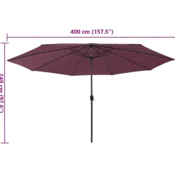 Maison Exclusive Parasols, Voiles D’Ombrage | - Parasol de jardin à 3 niveaux avec mât en aluminium vert