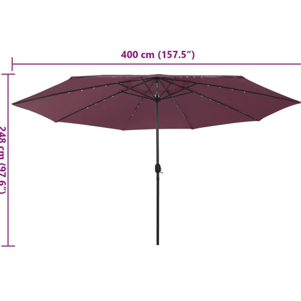 Maison Exclusive Parasols, Voiles D’Ombrage | - Parasol de jardin à 3 niveaux avec mât en aluminium vert