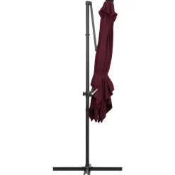 Maison Exclusive Parasols, Voiles D’Ombrage | - Parasol de jardin en porte-à-faux lumières led mât en aluminium