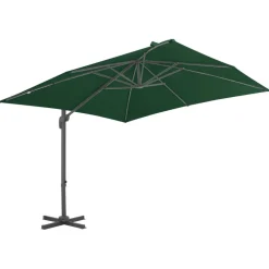 Maison Exclusive - Parasol de jardin en porte-à-faux et poteau en aluminium vert Online