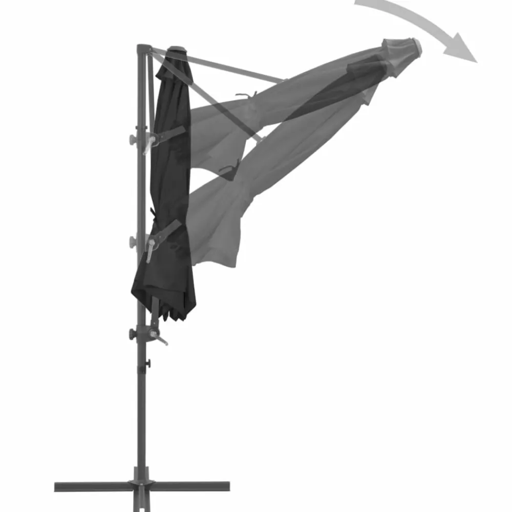 Maison Exclusive - Parasol de jardin avec base portable anthracite Hot