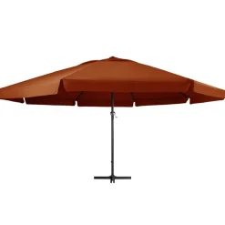 Maison Exclusive Parasols, Voiles D’Ombrage | - Parasol de jardin en porte-à-faux avec mât en acier taupe