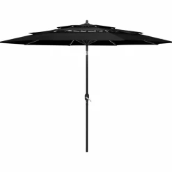 Maison Exclusive Parasols, Voiles D’Ombrage | - Parasol de jardin avec mât en acier marron 288x288x225 cm