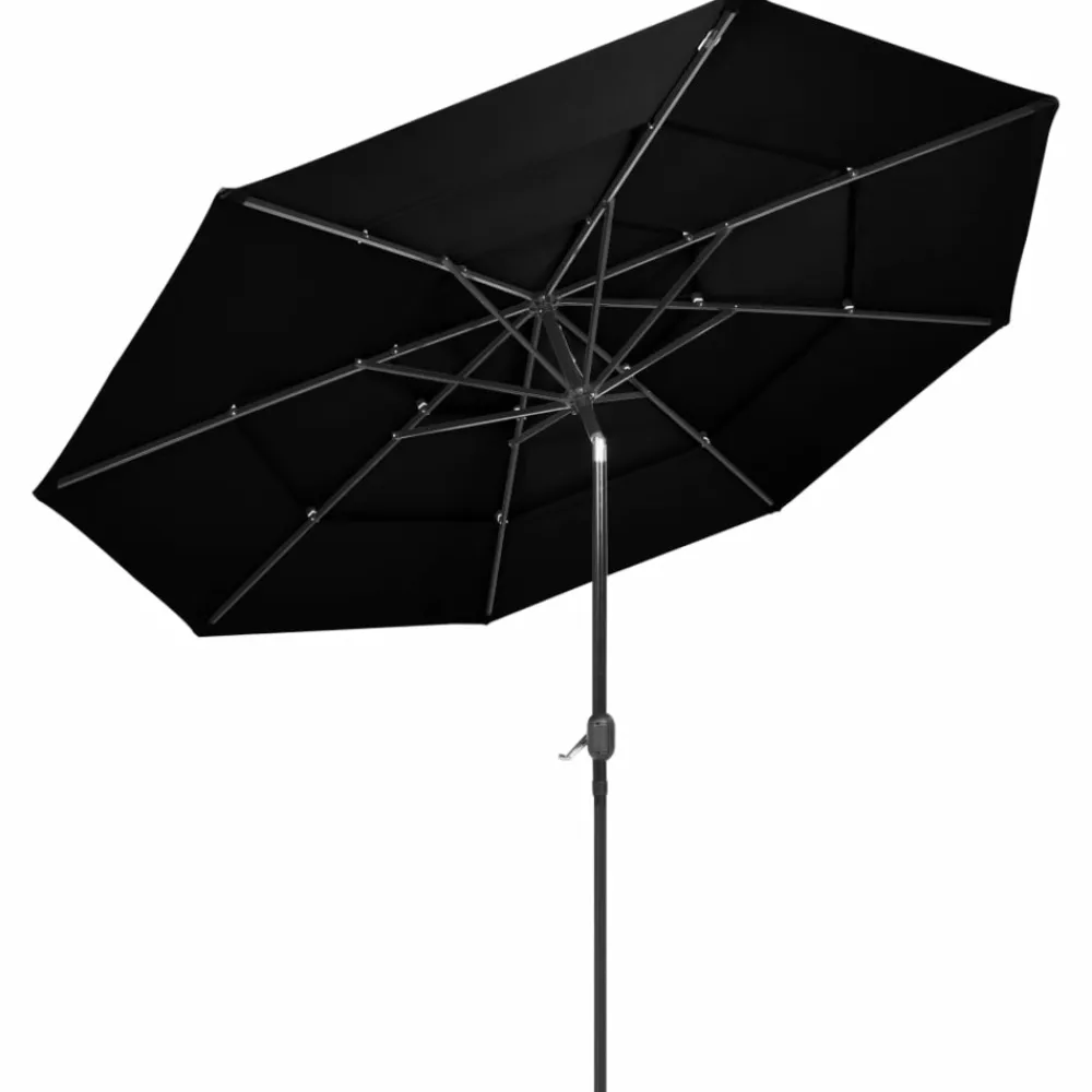 Maison Exclusive Parasols, Voiles D’Ombrage | - Parasol de jardin avec mât en acier marron 288x288x225 cm