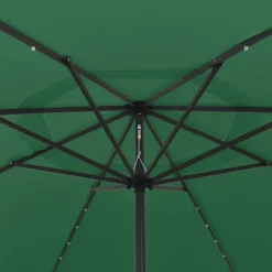 Maison Exclusive Parasols, Voiles D’Ombrage | - Parasol de jardin en porte-à-faux avec lumières led terre cuite