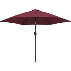 Maison Exclusive Parasols, Voiles D’Ombrage | - Parasol de jardin en porte-à-faux et lumières led mât en acier