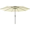 Maison Exclusive Parasols, Voiles D’Ombrage | - Parasol de jardin avec lumières led et mât en métal 400cm sable