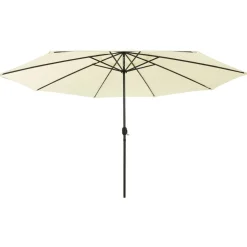 Maison Exclusive Parasols, Voiles D’Ombrage | - Parasol de jardin avec lumières led et mât en métal 400cm sable