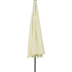Maison Exclusive Parasols, Voiles D’Ombrage | - Parasol de jardin avec lumières led et mât en métal 400cm sable