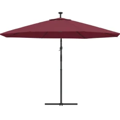 Maison Exclusive - Parasol de jardin en porte-à-faux lumières led rouge bordeaux