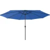 Maison Exclusive Parasols, Voiles D’Ombrage | - Parasol de jardin avec lumières led et mât en métal 400 cm noir