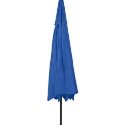Maison Exclusive Parasols, Voiles D’Ombrage | - Parasol de jardin avec lumières led et mât en métal 400 cm noir