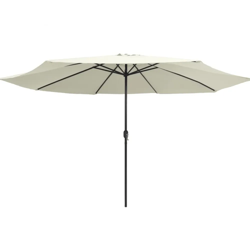 Maison Exclusive Parasols, Voiles D’Ombrage | - Parasol de jardin avec mât en métal 390 cm rouge bordeaux