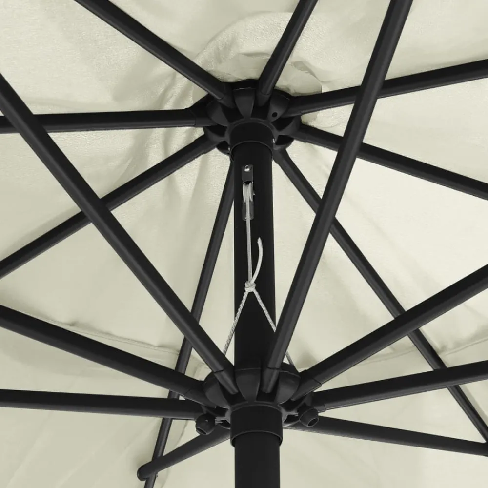 Maison Exclusive Parasols, Voiles D’Ombrage | - Parasol de jardin avec mât en métal 390 cm rouge bordeaux