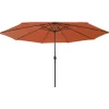 Maison Exclusive Parasols, Voiles D’Ombrage | - Parasol de jardin avec lumières led et mât en métal terre cuite