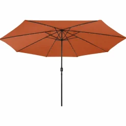 Maison Exclusive Parasols, Voiles D’Ombrage | - Parasol de jardin avec lumières led et mât en métal terre cuite