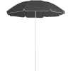 Maison Exclusive Parasols, Voiles D’Ombrage | - Parasol de jardin à 3 niveaux avec mât en aluminium anthracite