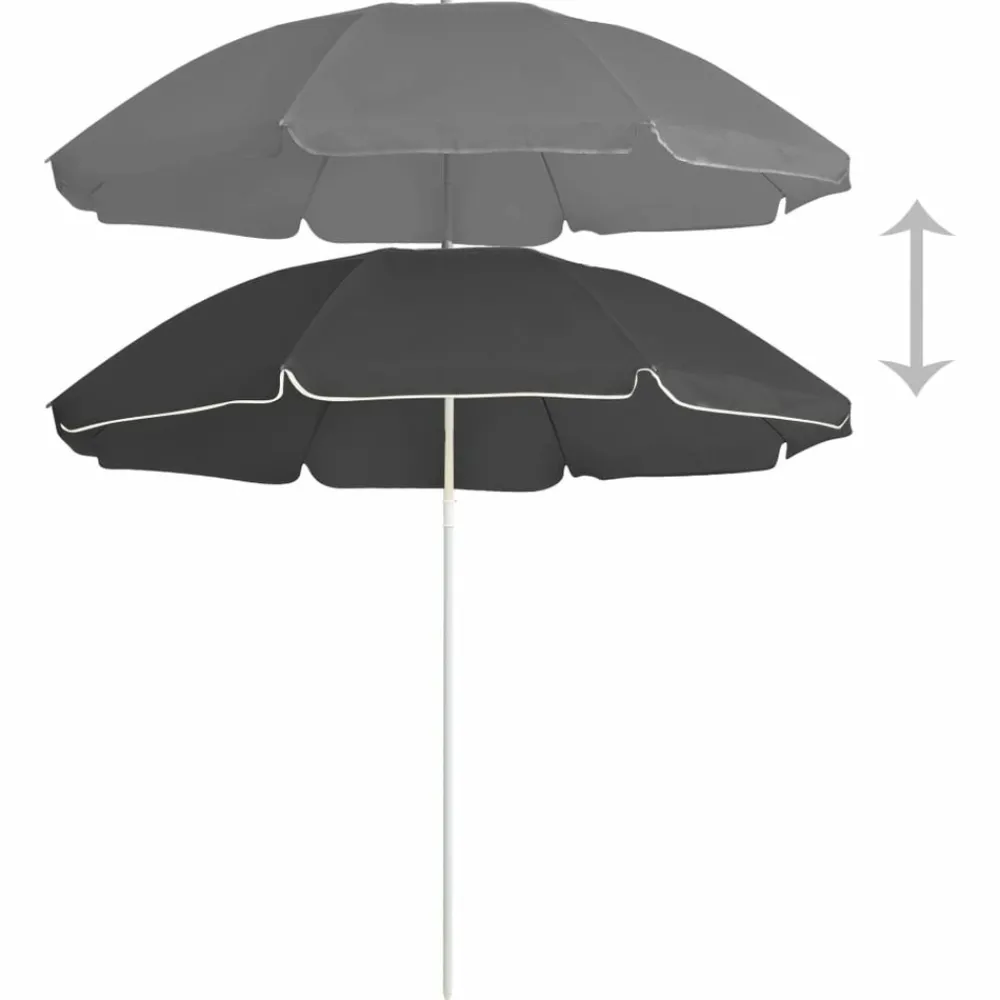 Maison Exclusive Parasols, Voiles D’Ombrage | - Parasol de jardin à 3 niveaux avec mât en aluminium anthracite
