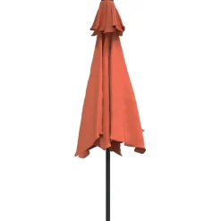 Maison Exclusive Parasols, Voiles D’Ombrage | - Parasol de jardin en porte-à-feux et lumières led mât en métal