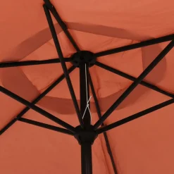 Maison Exclusive Parasols, Voiles D’Ombrage | - Parasol de jardin en porte-à-feux et lumières led mât en métal