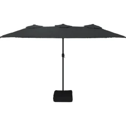 Maison Exclusive - Parasol de jardin à double tête avec led noir 449x265 cm Discount