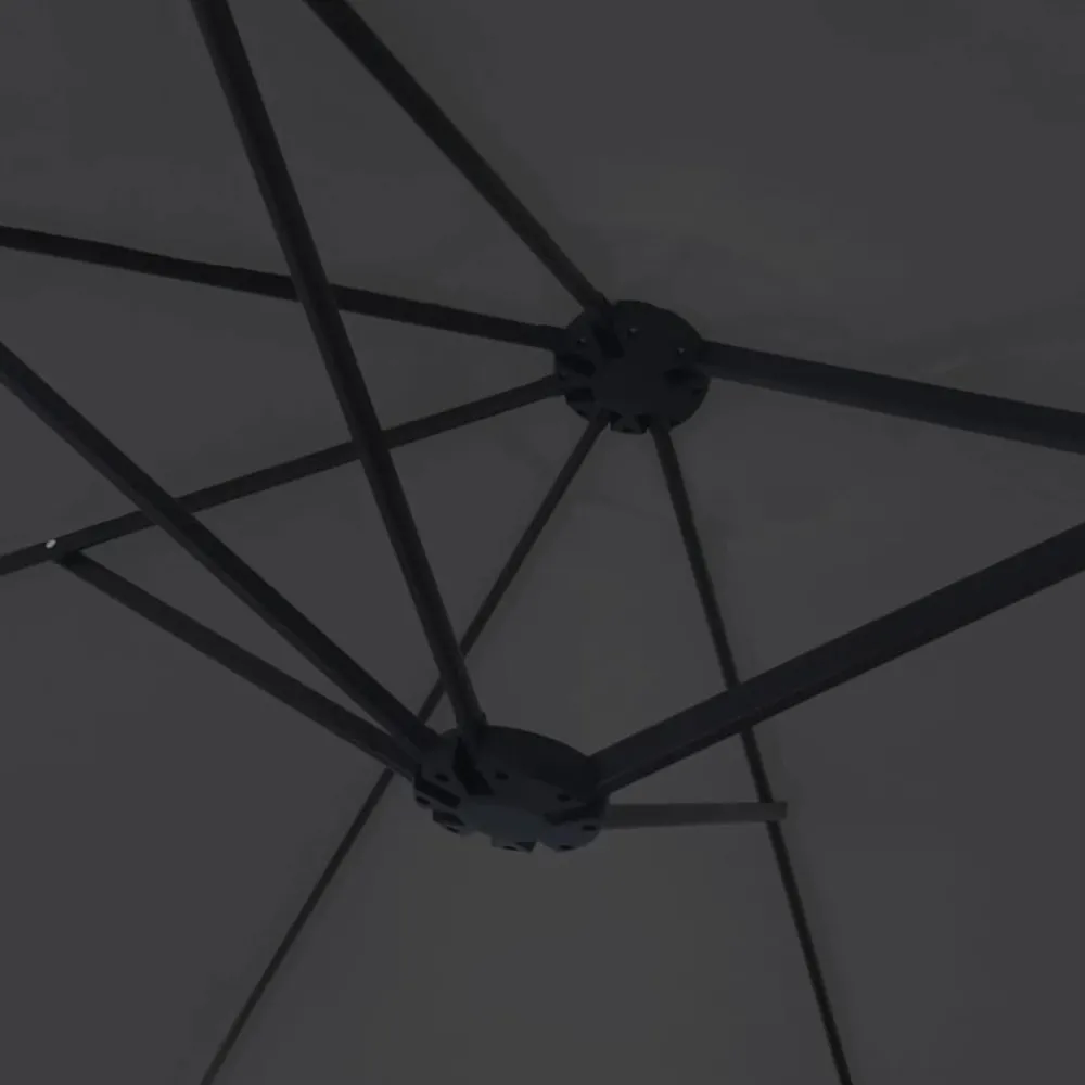 Maison Exclusive - Parasol de jardin à double tête avec led noir 449x265 cm Discount
