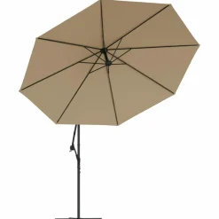 Maison Exclusive - Parasol de jardin en porte-à-faux et poteau en aluminium taupe Discount