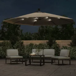 Maison Exclusive Parasols, Voiles D’Ombrage | - Parasol de jardin avec mât en métal 390 cm noir