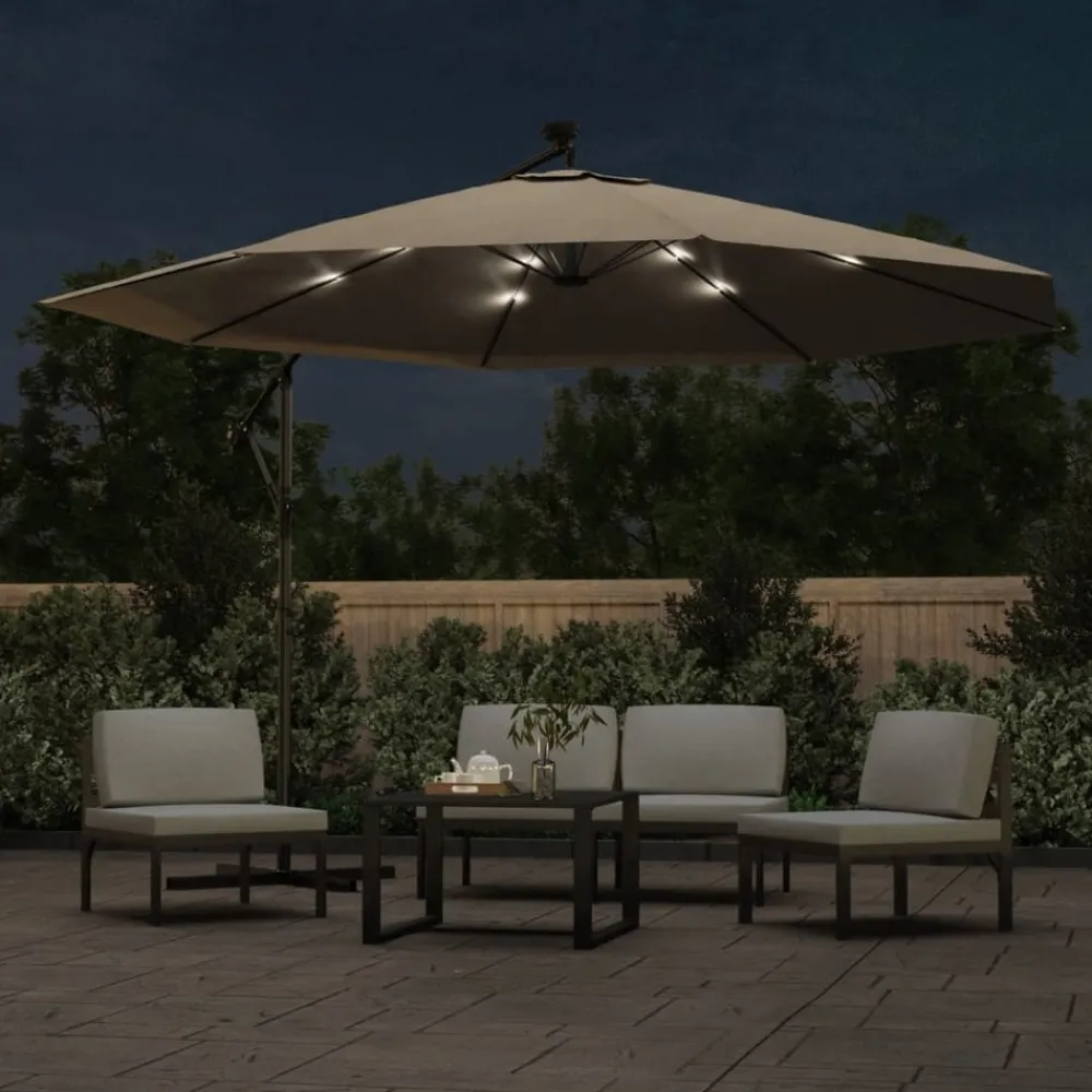 Maison Exclusive Parasols, Voiles D’Ombrage | - Parasol de jardin avec mât en métal 390 cm noir
