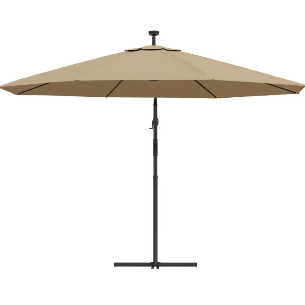 Maison Exclusive Parasols, Voiles D’Ombrage | - Parasol de jardin avec mât en métal 390 cm noir
