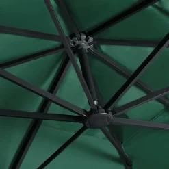 Maison Exclusive - Parasol de jardin en porte-à-faux lumières led mât en aluminium Discount