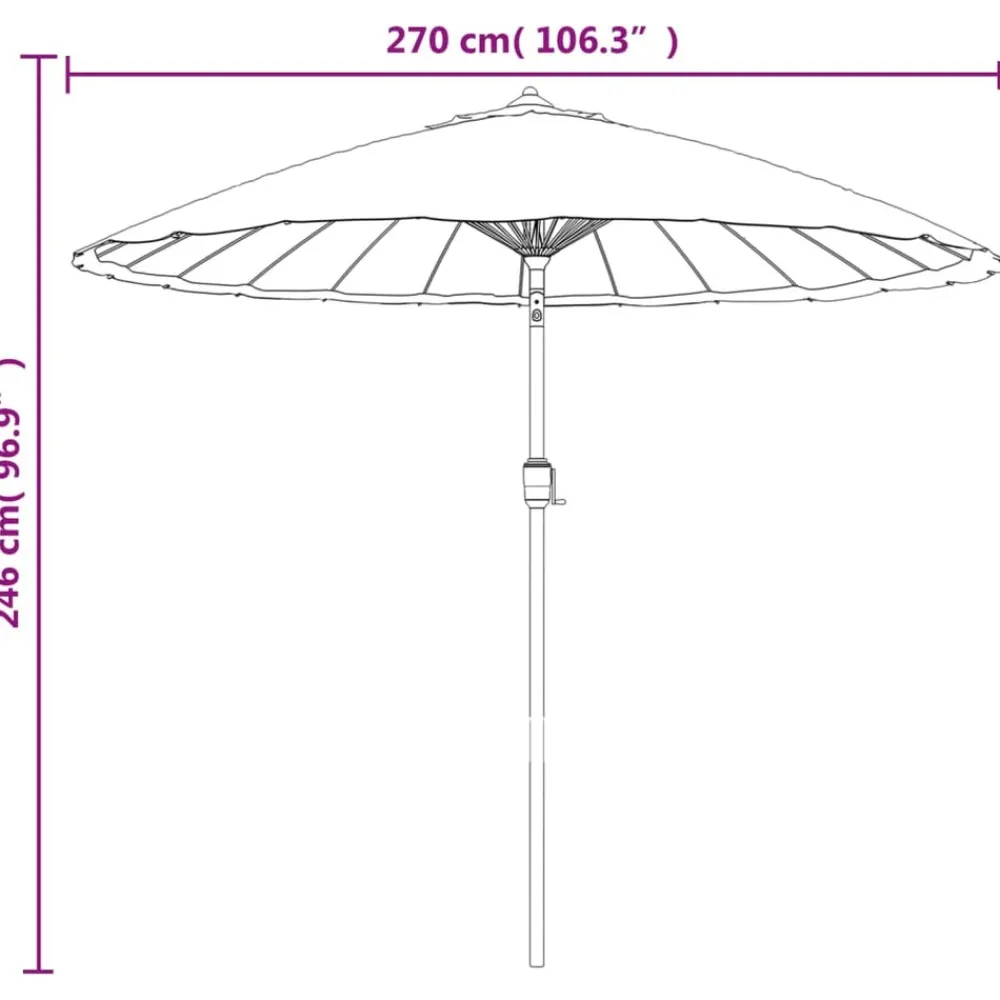 Maison Exclusive - Parasol d'extérieur avec mât en aluminium 270 cm vert