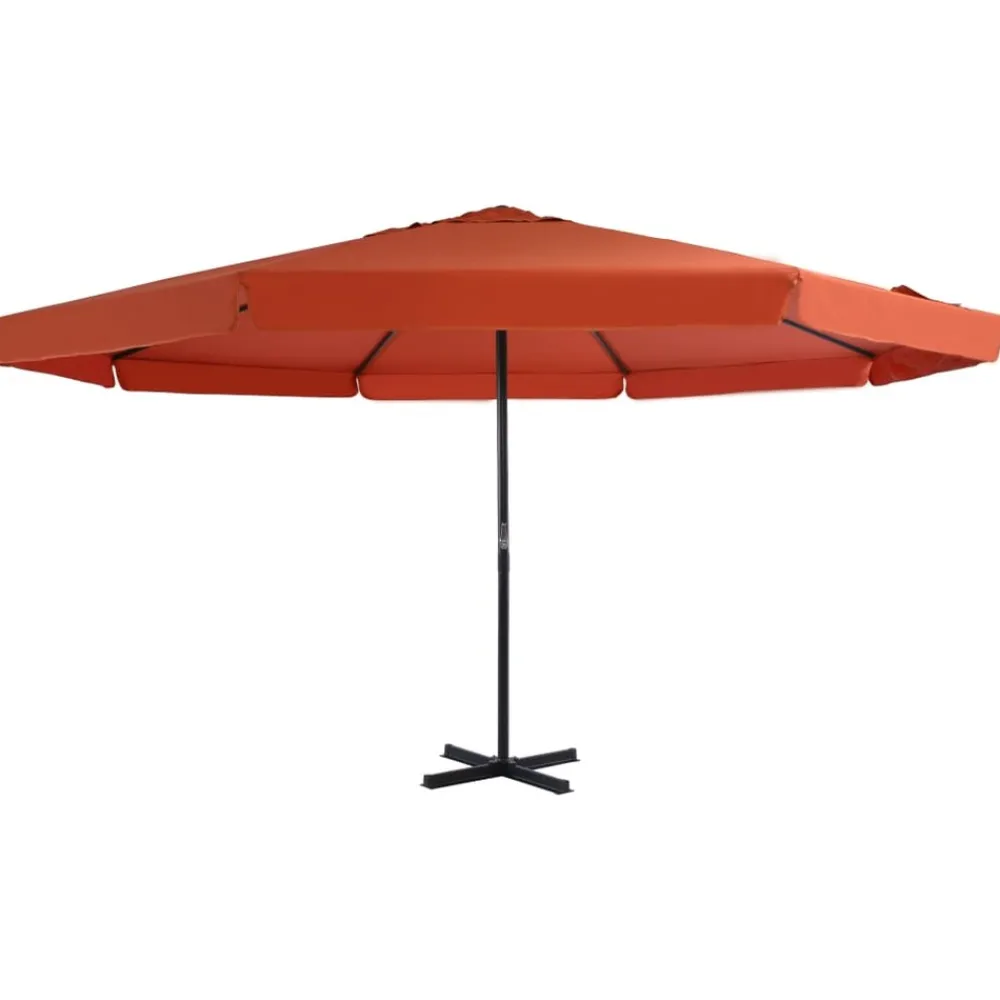 Maison Exclusive Parasols, Voiles D’Ombrage | - Parasol d'extérieur avec mât en aluminium 500 cm terre cuite