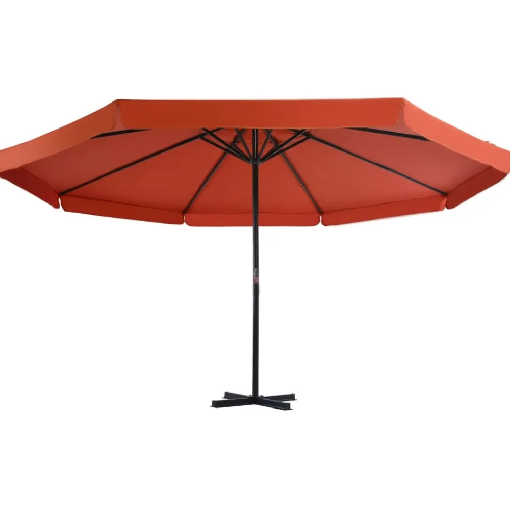 Maison Exclusive Parasols, Voiles D’Ombrage | - Parasol d'extérieur avec mât en aluminium 500 cm terre cuite