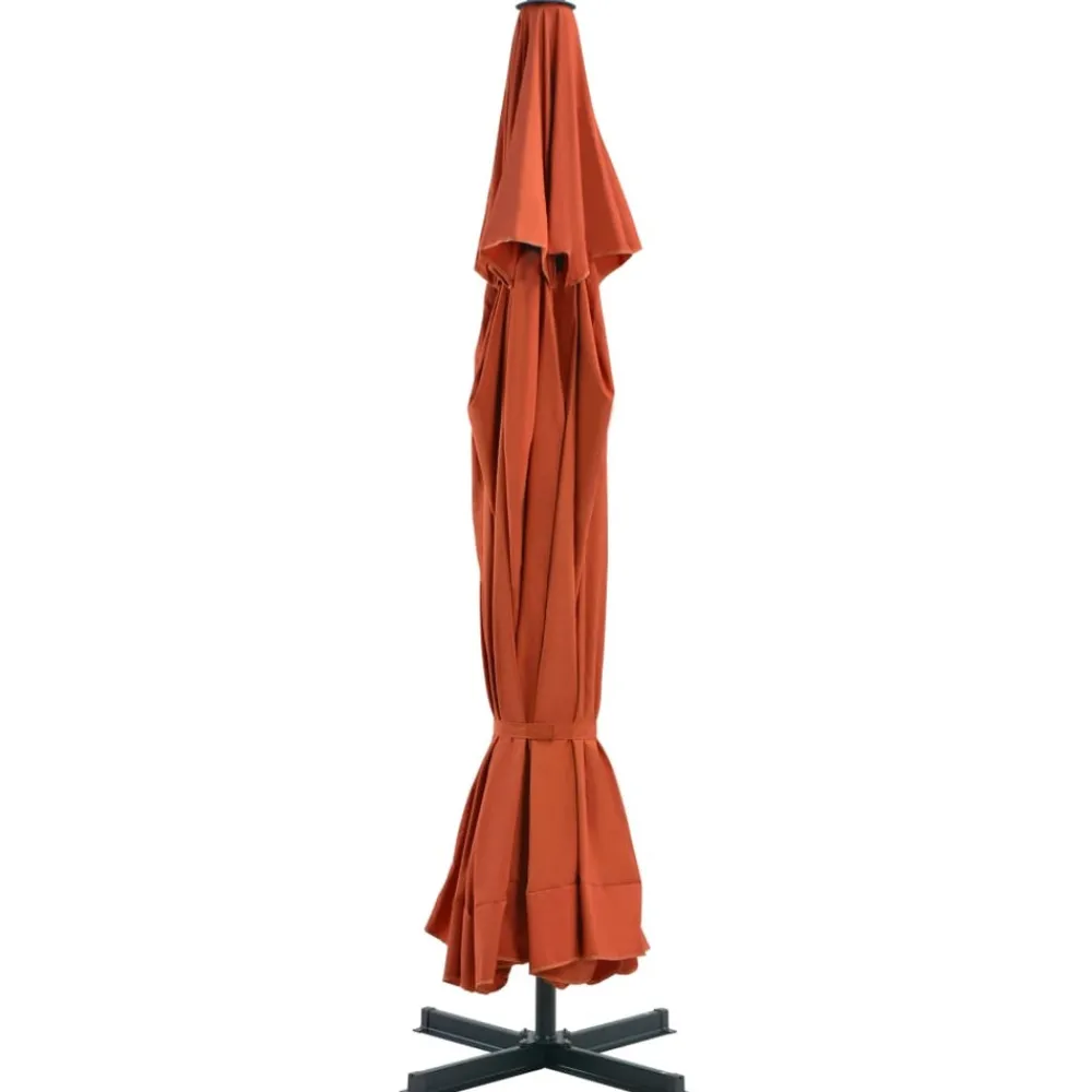 Maison Exclusive Parasols, Voiles D’Ombrage | - Parasol d'extérieur avec mât en aluminium 500 cm terre cuite