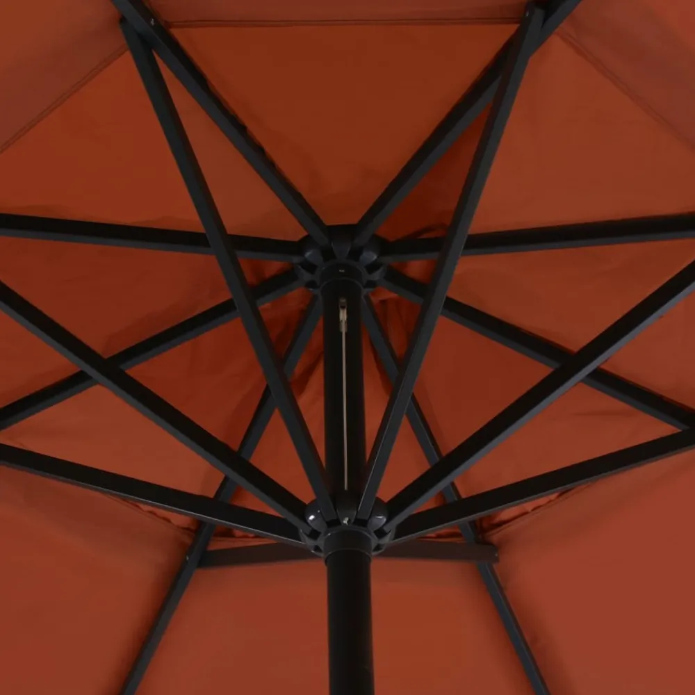 Maison Exclusive Parasols, Voiles D’Ombrage | - Parasol d'extérieur avec mât en aluminium 500 cm terre cuite