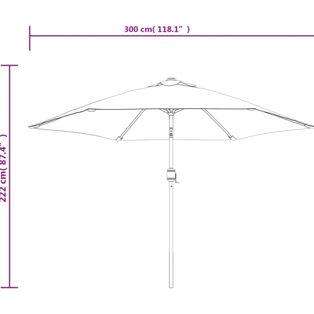 Maison Exclusive - Parasol d'extérieur avec poteau en métal 300 cm anthracite Discount