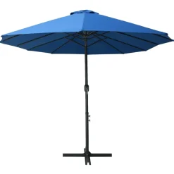 Maison Exclusive Parasols, Voiles D’Ombrage | - Parasol d'extérieur et poteau en aluminium 460x270 cm bleu