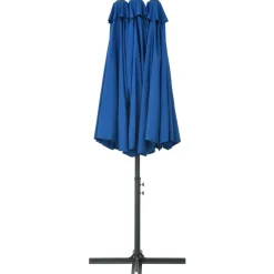 Maison Exclusive Parasols, Voiles D’Ombrage | - Parasol d'extérieur et poteau en aluminium 460x270 cm bleu