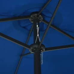 Maison Exclusive Parasols, Voiles D’Ombrage | - Parasol d'extérieur et poteau en aluminium 460x270 cm bleu