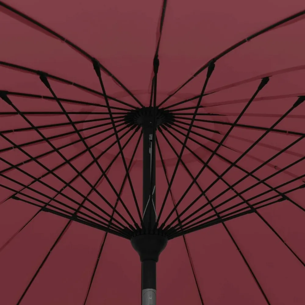 Maison Exclusive - Parasol d'extérieur avec mât en aluminium 270 cm rouge bordeaux Sale