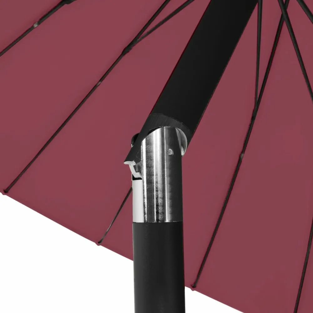 Maison Exclusive - Parasol d'extérieur avec mât en aluminium 270 cm rouge bordeaux Sale