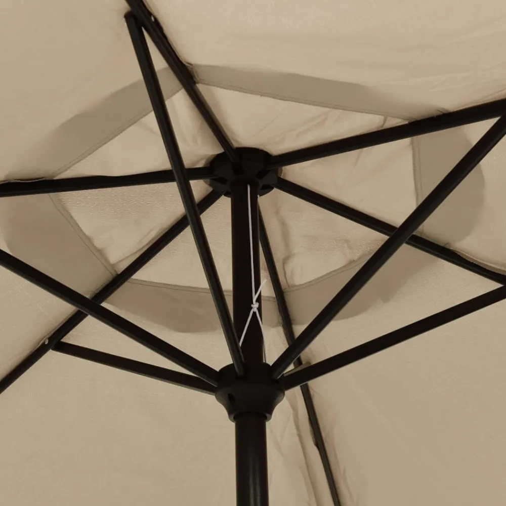 Maison Exclusive - Parasol d'extérieur avec poteau en métal 300 cm taupe Sale