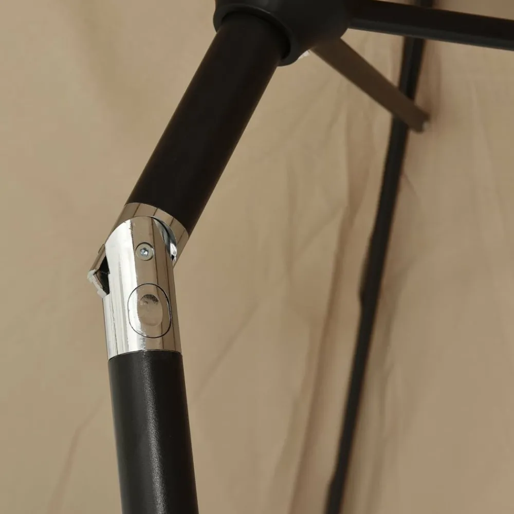 Maison Exclusive - Parasol d'extérieur avec poteau en métal 300 cm taupe Sale
